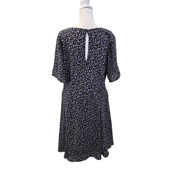 Abercrombie & Fitch Floral Short Sleeve Fit & Flare Dress Size Large Tall - Picture 2 of 7